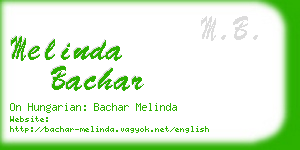 melinda bachar business card